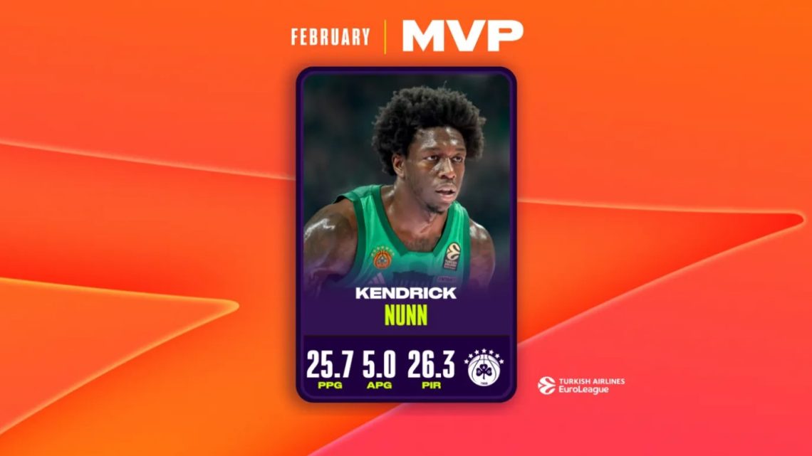 Euroleague’de Şubat Ayının MVP’si Kendrick Nunn Oldu